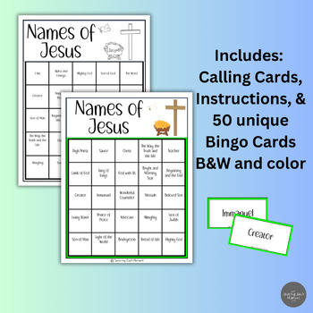 Bible Bingo Names of Jesus Printable Game by Savoring Each Moment