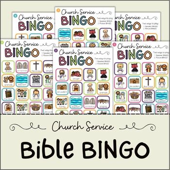 Preview of Bible Bingo | Printable Church Bingo | Bible Games for Kids | Jesus Christ Bingo