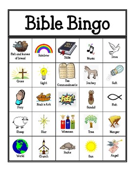 Bible Bingo with Words and Pictures by Small Friends | TpT
