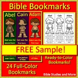 Bible Bookmarks Color AND Black and White from Famous Bibl