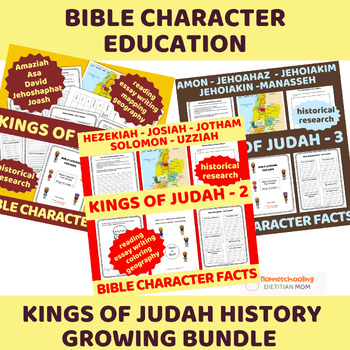Preview of Bible Character Education - Kings of Judah Bundle
