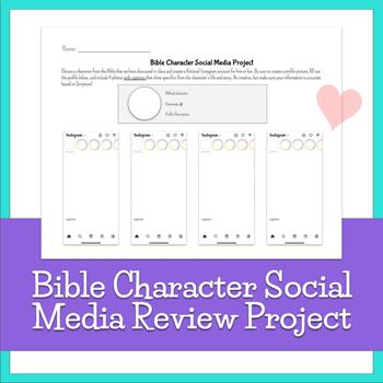 Preview of Bible Character Social Media Project