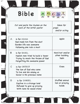 Preview of Bible Characters ABC Play for early readers