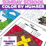Bible Color by Number Activities Coloring Worksheets for S