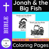 Bible Coloring Pages: Jonah and the Big Fish