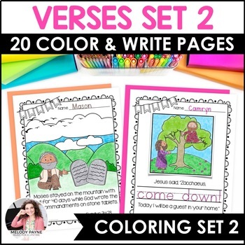 128 Bible Coloring Pages - Bible Characters, ABCs, Verses, & Handwriting  Bundle