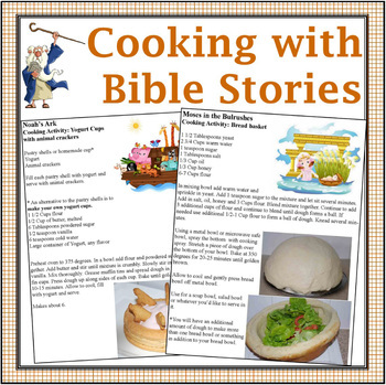 Preview of Bible Cooking Activities-13 Bible Theme Cooking Activities