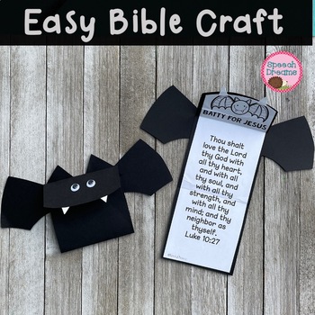 Preview of Bible Craft for kids -alternative to Halloween Alternative Batty for Jesus
