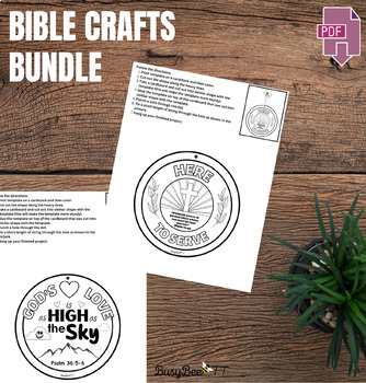 Preview of Bible Crafts Bundle, Bible Lesson Activity