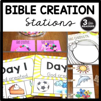 Bible Creation Stations by 3 Little Readers | Teachers Pay Teachers