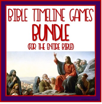 Preview of Bible Timeline Games and Cards Bundle - The Entire Bible!