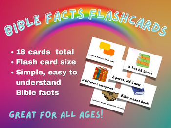 Preview of Bible Fact Flashcards -- Bible Class Aid