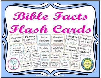 Preview of Bible Facts Flash Cards