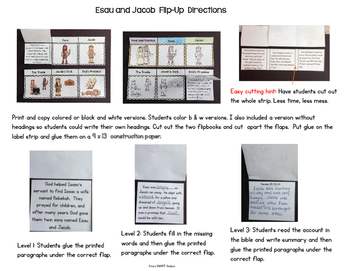 Bible Flip-Ups: Esau and Jacob by Amy's Smart Designs | TpT