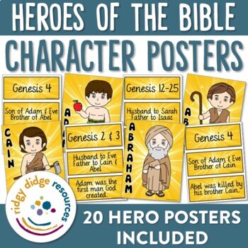 Preview of Heroes of the Bible Character Posters