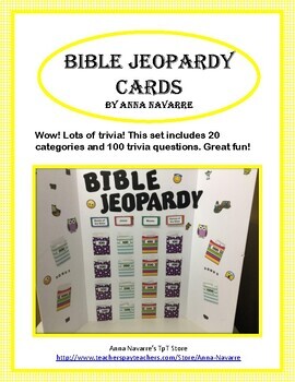 Preview of Bible Jeopardy Cards