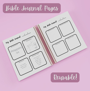 Preview of Bible Journal | Journal graphic organizer| Devotions | Christian | Reusable