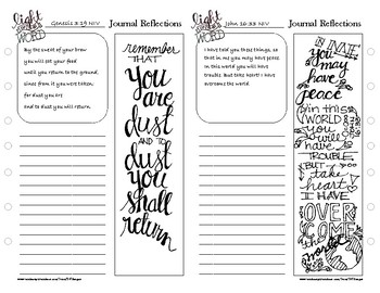 Preview of Bible Journaling Workbook Pages - FREEBIE