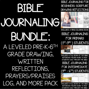 Preview of Bible Journaling for Kids {A PK-6th Grade Bundle}