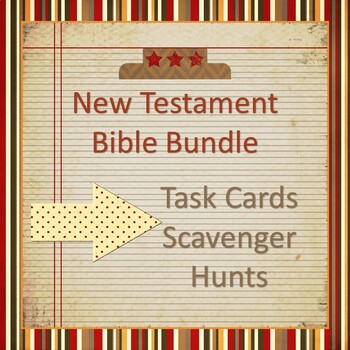 Preview of New Testament Bible Activity Bundle - Task Cards and Scavenger Hunts