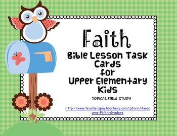 Preview of Bible Task Cards:  Faith