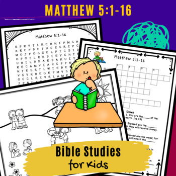 Bible Lesson for Kids: The Beatitudes (Matthew 5:1-16) by Tricia Machel