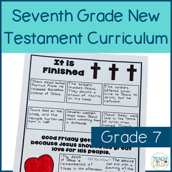 Preview of Bible Lessons New Testament Curriculum for Seventh Grade