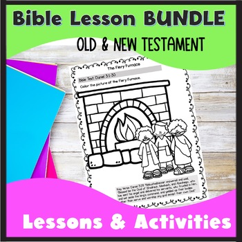 Preview of Bible Lessons and Activities Daily Curriculum for an ENTIRE YEAR PreK Kinder