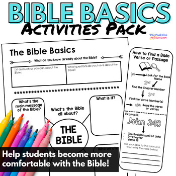 Preview of All About the Bible Activities Pack - Worksheets, Word Search and More