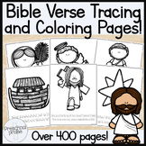 Bible Lessons for Kids - Bible Verse Tracing + Coloring Wo