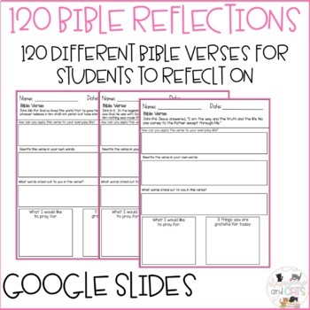 Preview of Bible Lessons for Kids: Bible Verses Journal Reflection - 120 Slides