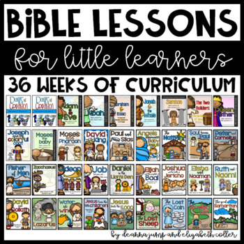 Preview of Bible Lessons for Kids, Homeschool or Sunday School Christian Curriculum Bundle