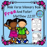 Bible Verse Memory Book and Poster! Matthew 22:37