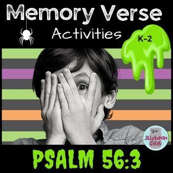 Preview of Bible Memory Verse Activities for Psalm 56:3
