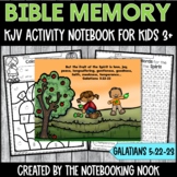 Bible Memory Verse (KJV) Activity Notebook for Galatians 5:22-23