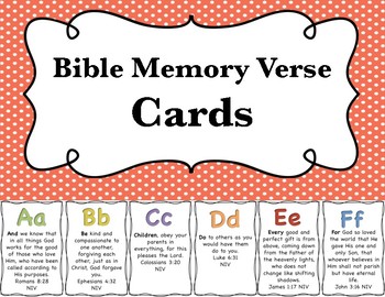Preview of Bible Memory Verse Cards