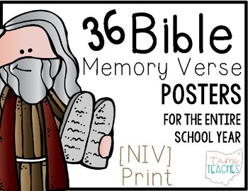 Preview of Bible Memory Verse Posters [for the entire school year!] NIV Print edition