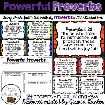 Preview of Bible Posters: Powerful Proverbs for Building Character
