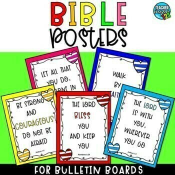 Preview of Bible Posters for Bulletin Board and Religion Coloring Pages for Kids