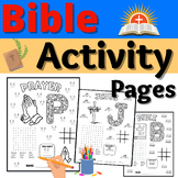 Bible Prayer Activity Pages Resource Church Sunday School