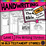 Bible Prewriting Worksheets | Christian Pre-Writing Stroke