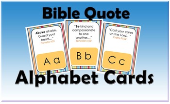 Preview of Bible Quote Alphabet Cards