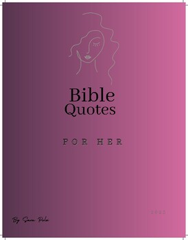 Preview of Bible Quotes for Young Women