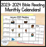 Bible Reading Monthly Calendars - Bible Homework for Eleme
