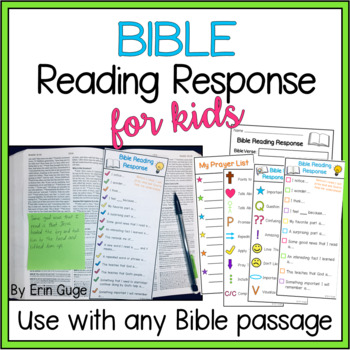 Preview of Bible Reading Response for Kids for Any Bible Passage