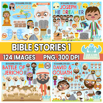 Preview of Bible Stories Clipart Bundle 1 (Lime and Kiwi Designs)