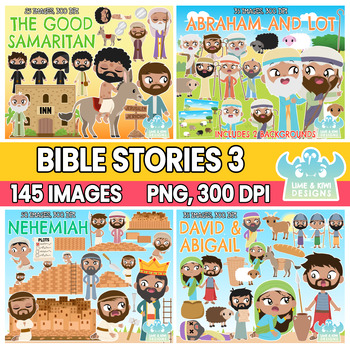 Preview of Bible Stories Clipart Bundle 3 (Lime and Kiwi Designs)