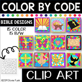 Bible Stories Color by Number or Code Clip Art