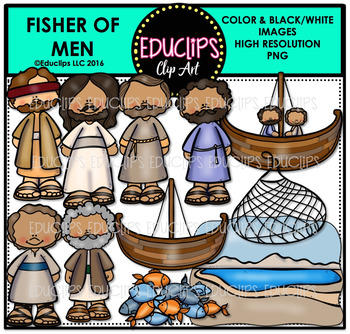 Preview of Bible Stories - Fisher Of Men Clip Art Bundle {Educlips Clipart}