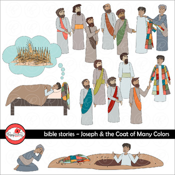 Preview of Bible Stories: Joseph & the Coat of Many Colors Clipart by Poppydreamz